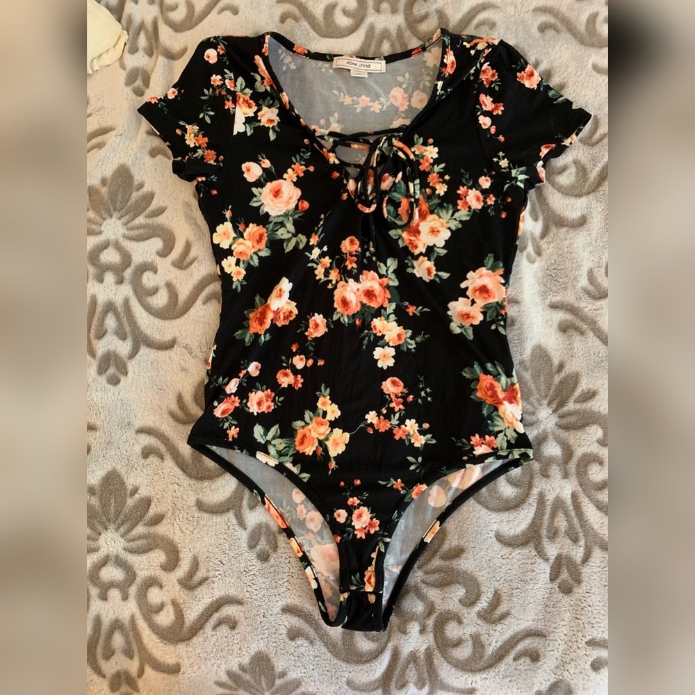Adam Levine Floral Bodysuit Size Medium